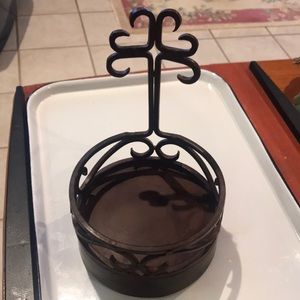 Metal Scrolled Candle Holder